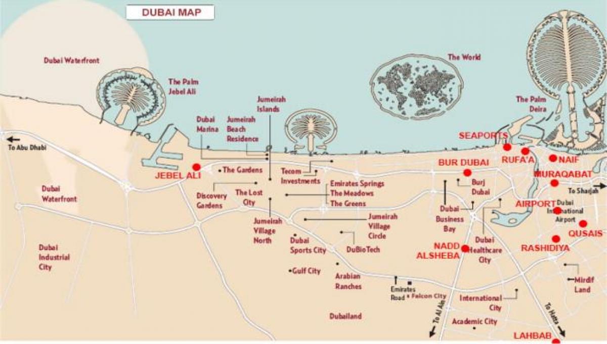 แผนที่ของ Jebel อลิ