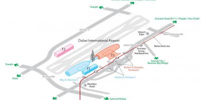 Dxb นแผนที่สนามบิน