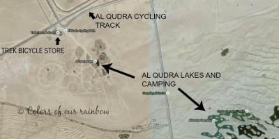 อัล Qudra ทะเลสาบตำแหน่งแผนที่
