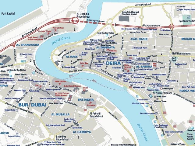 แผนที่ของ Deira