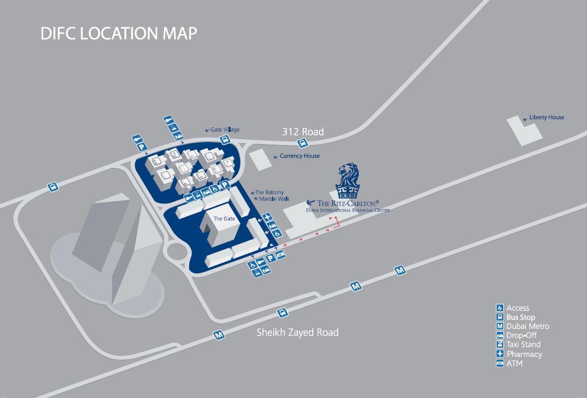 ดูไบ DIFC แผนที่