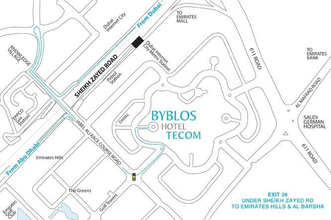 ดูไบ Tecom แผนที่
