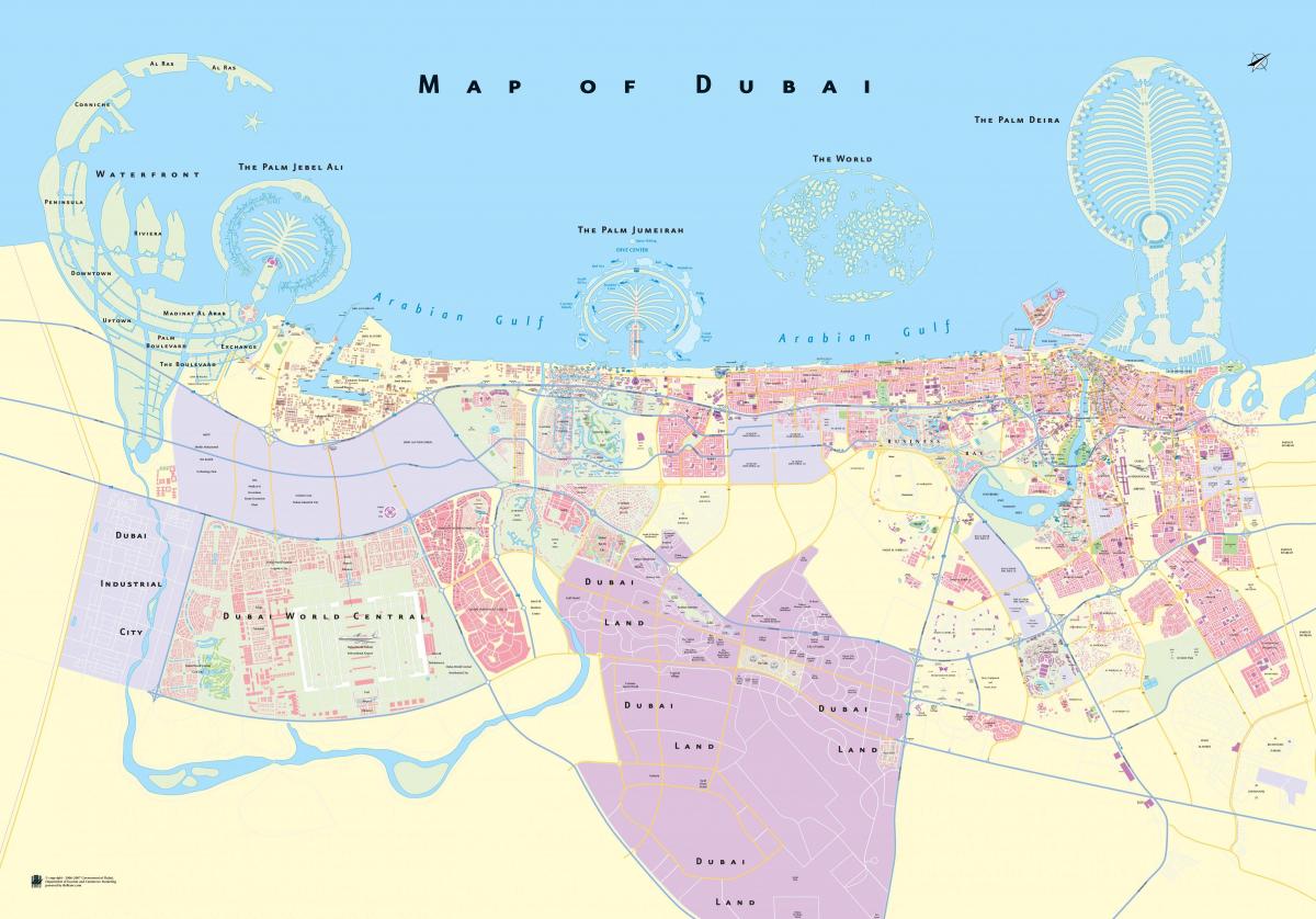 แผนที่ดูไบของเมือง