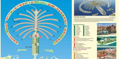แผนที่ของปาล์ม Jumeirah ดูไบ